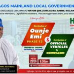 LAGOS MAINLAND LOCAL GOVERNMENT PRESENTS OFFICIAL VEHICLES TO THE LEGISLATIVE ARM, HOLDS OUNJE EMI PHASE 12