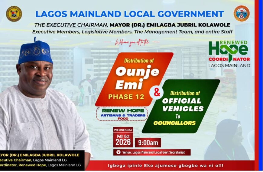 LAGOS MAINLAND LOCAL GOVERNMENT PRESENTS OFFICIAL VEHICLES TO&hellip;